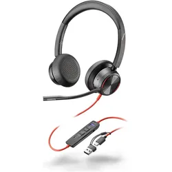 HP Poly BW 8225 -M USB-C HS (Kabelgebunden, USB-A, USB-C, Microsoft Teams), Office Headset, Schwarz
