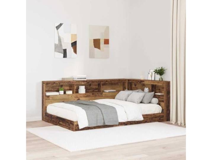 RJPLMFV Kopfteil zur Aufbewahrung von Betten, Antikholz, 207,5 x 137,5 x 76,5 cm