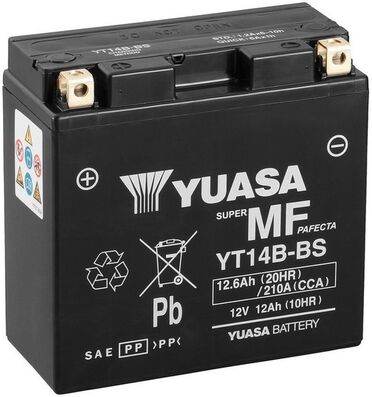 Yuasa Starterbatterie Agm Yt14b Maintenance Free 12v 12ah 210a 68ah