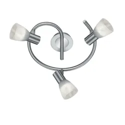Kunstvoller 18W LED Spot Strahler Treppenhaus Nickel matt Licht TRIO 871090307