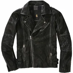 Gewaschene Bikerjacke - 46