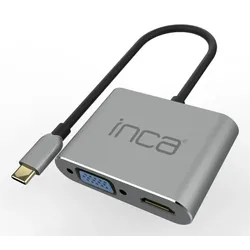 Inca ITPC-06TX Schnittstellen-Hub USB Typ-C 5000 Mbit/s Grau