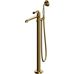 Steinberg Serie 355 Metamorphosis freistehende Wannen-Armatur, Ausladung 230mm, 3551162BG, Farbe: Brushed Gold