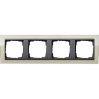Abdeckrahmen vierfach, Abdeckung beige, Retail