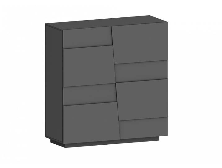 Highboard HOME AFFAIRE Pongo , schwarz (anthrazit matt), B:120cm H:126cm T:44,2cm, Holzwerkstoff, Sideboards, Highboard