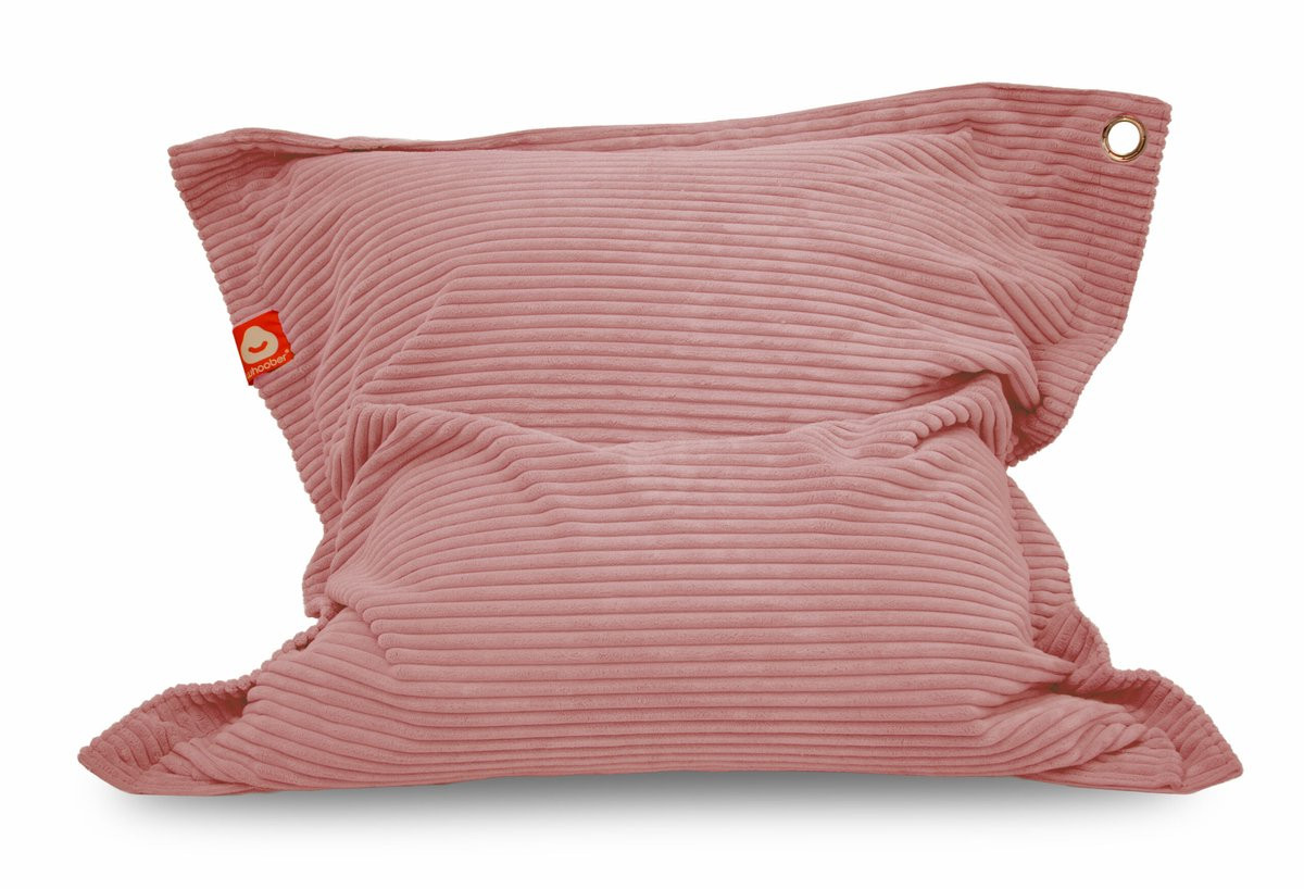 Whoober St. Tropez Rechthoekige Zitzak - Roze Ribfluweel