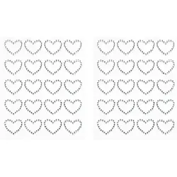 Strass-Sticker "Herzen", 40 Stück