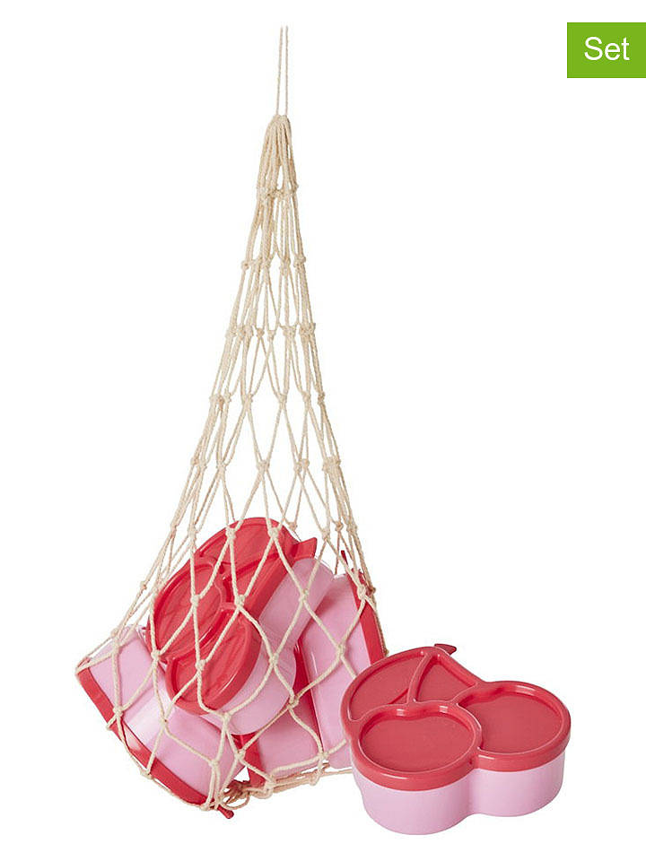 Rice 4er-Set: Snackboxen in Rosa/ Rot - (B)9 x (H)10 cm - onesize
