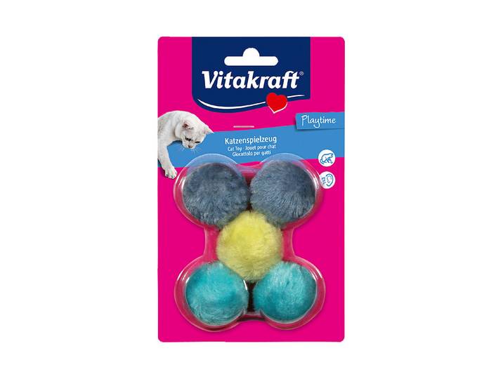 Vitakraft Kate Fellbälle mit Schelle 5 Stück