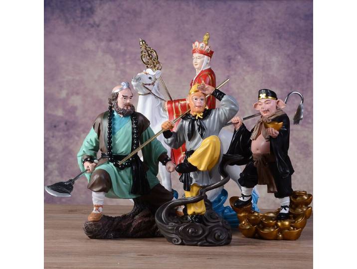 Ornements créatifs en résine, décoration de la maison, style moine Tang, Sun Wukong, over, Bajie, Sha