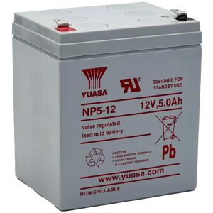 Yuasa AGM-Batterie NP5-12L, 12 V, 5,07 Ah, Faston 6,3 mm Anschluss