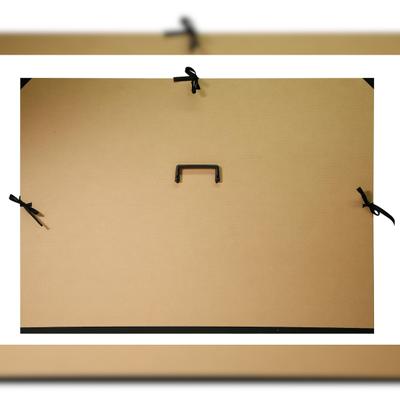 Clairefontaine 3x Zeichenmappe Kraft, Bandverschluss und Griff, 75x105 cm für 70x100 cm - Braun 975429C