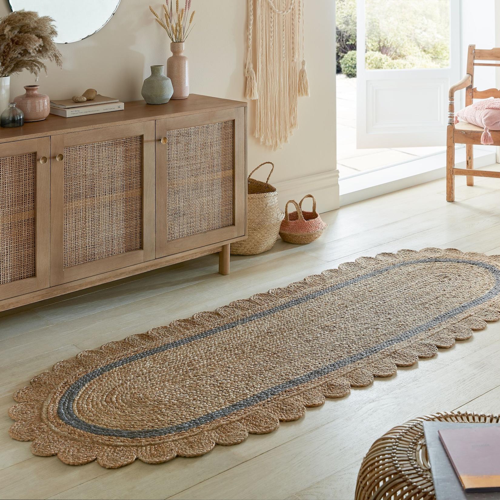 Läufer Jute Braun-Grau 80 x 230 cm - PLYM Kadima Design