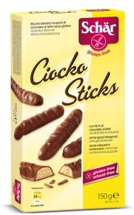 Schar CIOCKO STICKS BOLACHAS SEM GLÚTEN 150g Chocolate com Leite