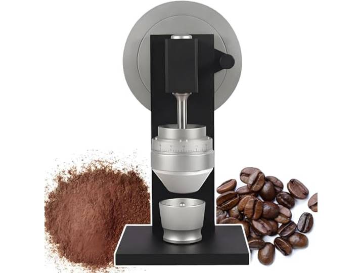 PioMue Manuelle Kaffeemühle mit konischem Mahlwerk – tragbare Handkaffeemühle mit 83-mm-Mahlscheibe, präzise Einstellung für Espresso, Filterkaffee, French Press, Cold Brew