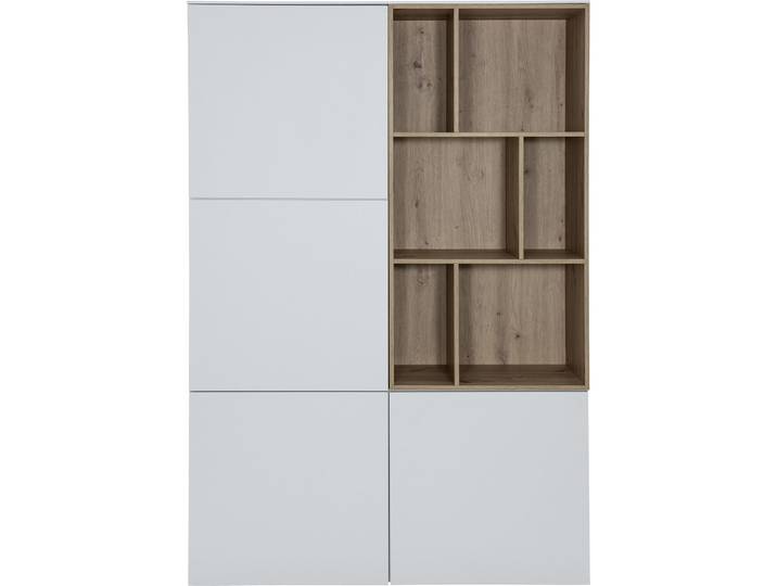 Highboard Setup weiss/natur Holzwerkstoff B 116 H 176 cm - Möbel Konfigurator: Traummöbel individuell zusammenstellen - Schweizer Möbelhersteller
