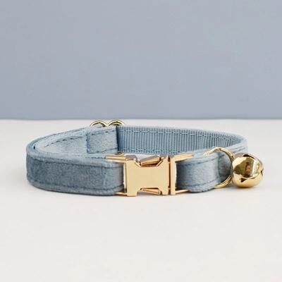 Uplifted Finds Stylish Adjustable Velvet Cat Collar With Bowknot And Free Personalization cat Collar 18 l