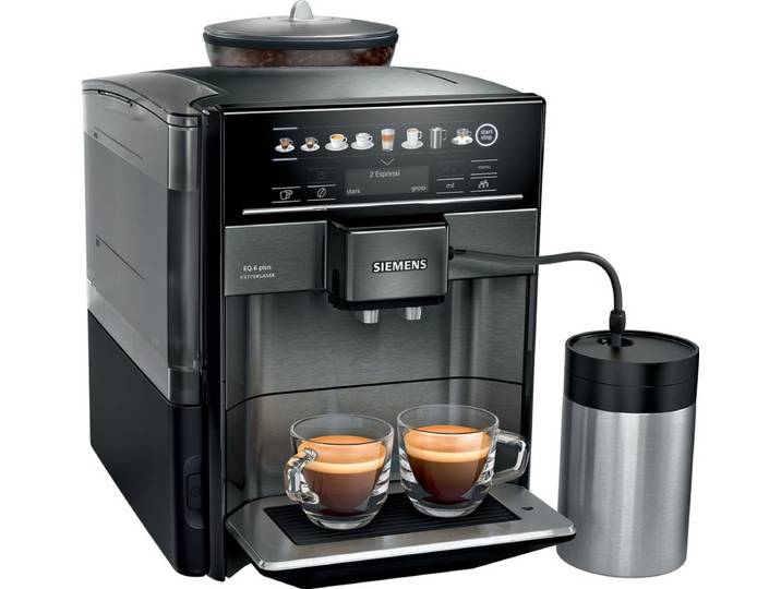 Siemens Kaffeevollautomat, EQ6 plus extraKlasse, Dark inox, TE657F09DE