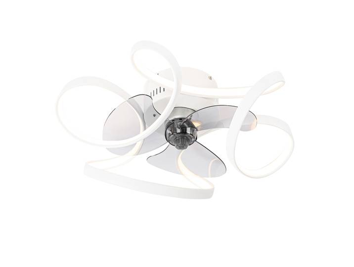 Plafondventilator wit 55cm incl. LED dimbaar met