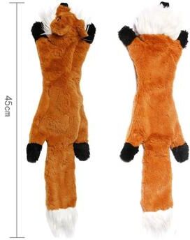 Uplifted Finds Simulated Animal No Stuffing Dog Toy Durable Plush Squeaky Pet Chew fox