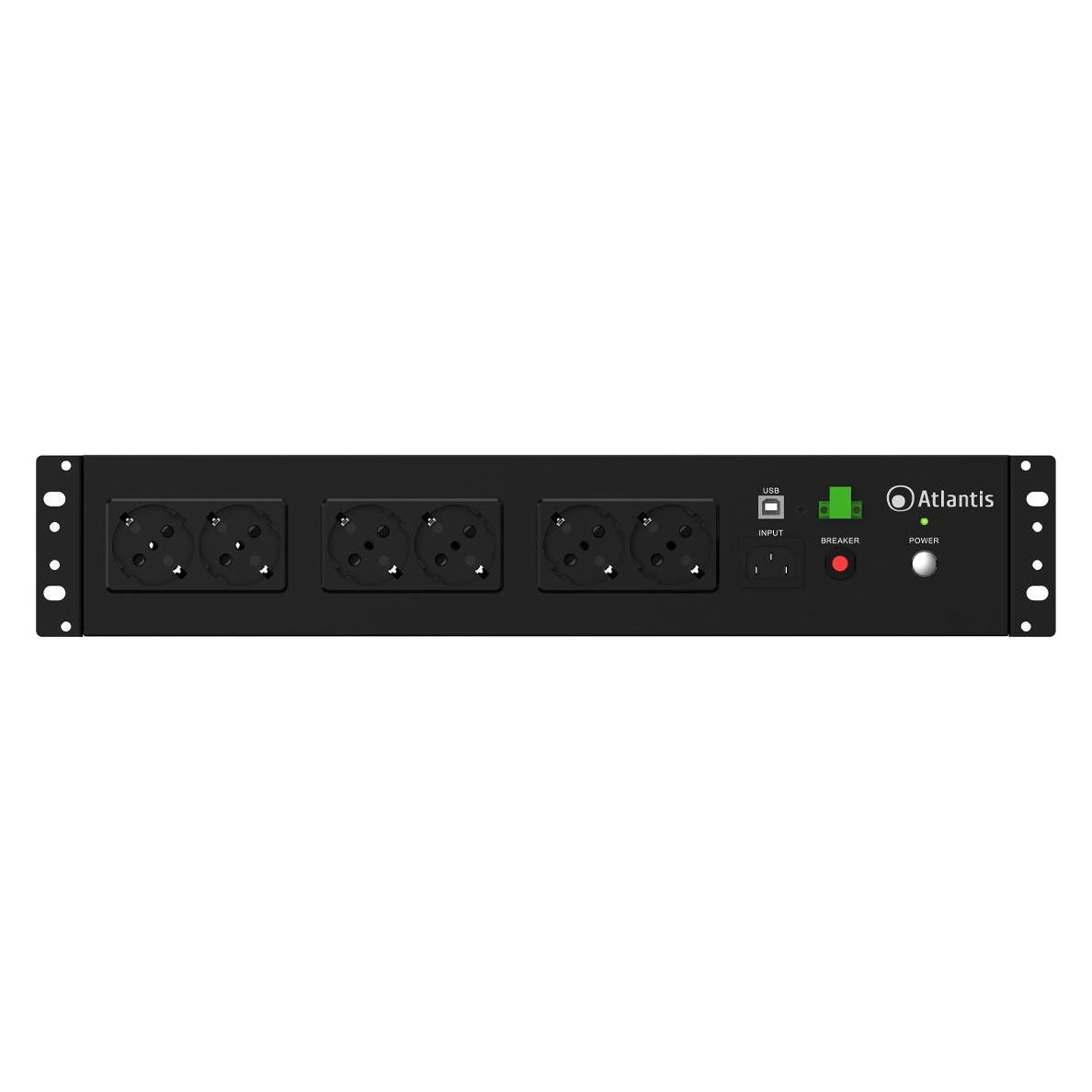 Atlantis A03-PDU1000-RC Rack Off Line Ups 800va (480 W, Line-Interaktiv USV) (A03-PDU1000-RC)