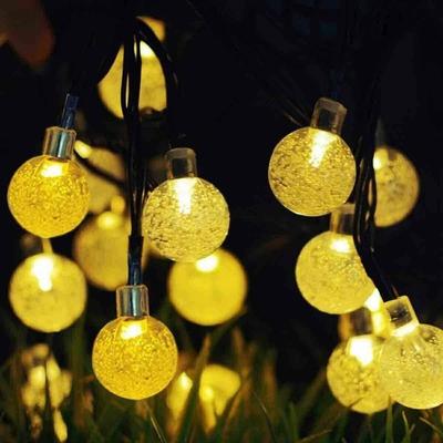 Drop Dash Deals Solar LED Globe String Lights Outdoor Waterproof Patio Garden Decor Solar LED Globe String Lights Outdoor Waterproof Patio Garden Decor
