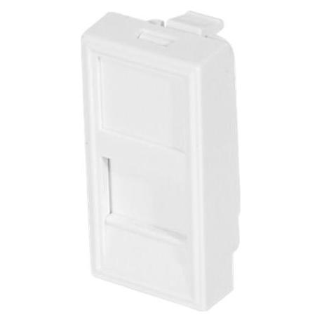 Exertis Connect Dexlan Frontplatten-Einsatz 22,5 x 45 mm für 1 Keystone-Modul, signalweiss RAL 9003 (911731)