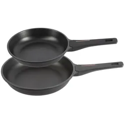BERGNER Copper - Set mit 2 Bratpfannen aus Aluminiumguss, Ø 24/28cm, mit Bakelitgriff