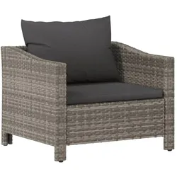 vidaXL, Gartenlounge, Mahones (3x Sessel + Eckteil + Mittelteil)