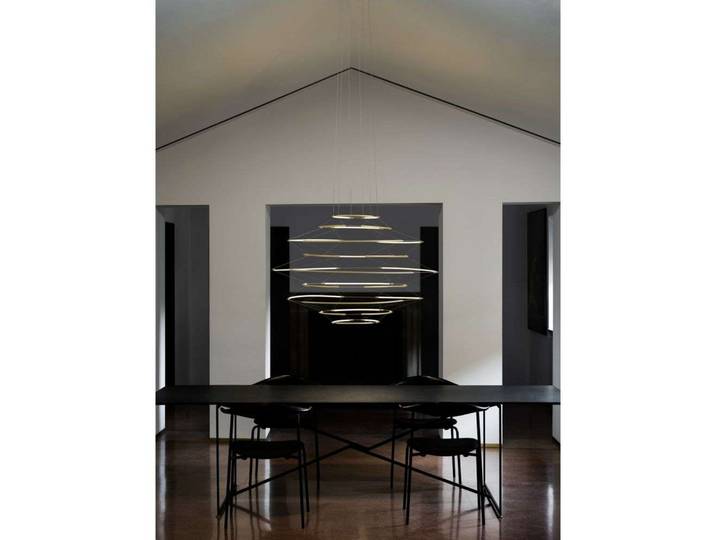 Drop 9 Suspension Satin Gold - Nemo Lighting - Salle à manger - Plastique - Anneau