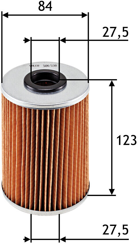 Valeo Ölfilter 586538 Filtereinsatz 123mm Für Bmw Ac