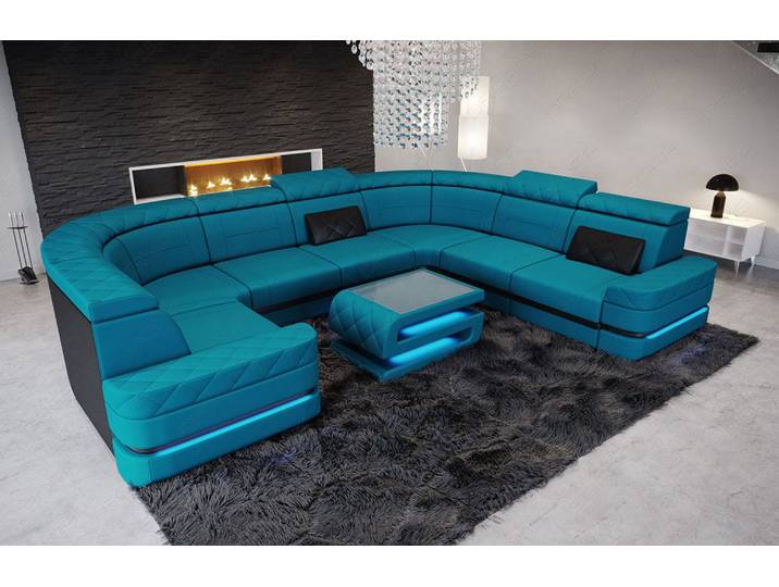 Couchlandschaft Positano U-Form in Stoff