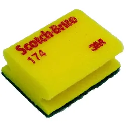 3M Scotch-Brite Schwamm 174, Gelb/Grün, 70 mm x 92 mm