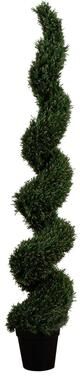 Nearly Natural 7' UV Resistant Rosemary Spiral Topiary Tree (Indoor/Outdoor) - Green
