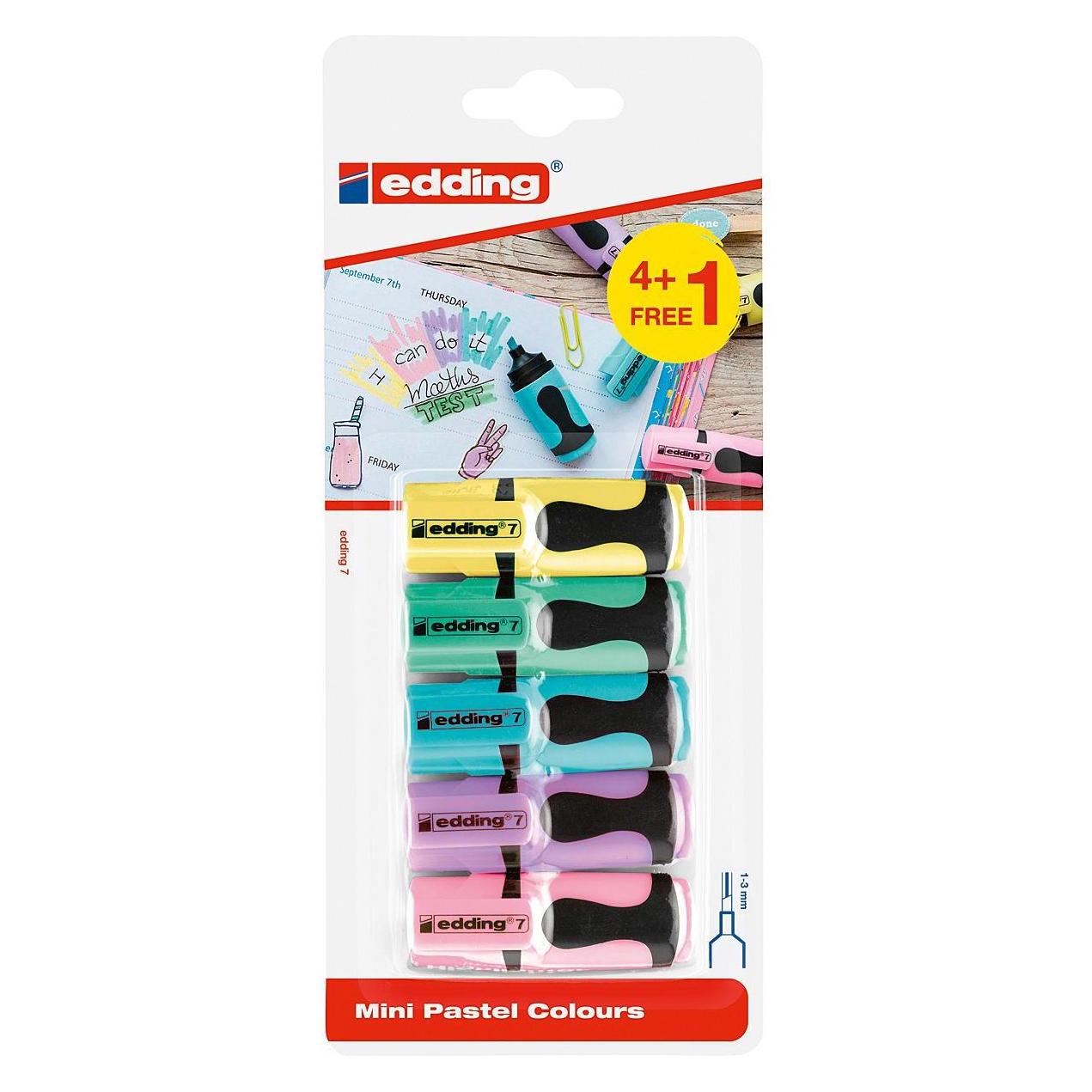 Edding Mini Highlighter 4+1 (5x) (7-5-S1099)