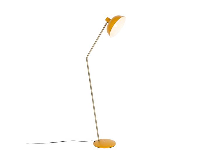 Lampadaire rétro jaune avec bronze - Milou