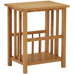 Décoshop26 - Zeitschriftenständer/Beistelltisch 45 x 35 x 55 cm braunes Eichenholz DEC032579