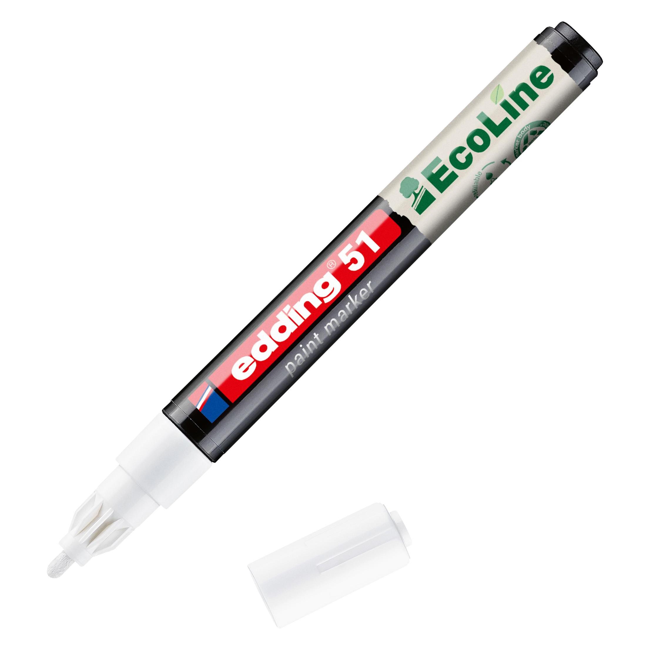 Edding 51 EcoLine Lackmarker weiss 1,0 - 2,0 mm, 1 St. (1x) (4-51-049)