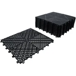 BGS, Gartenbodenbelag, Kunststoff-Fliesen-Satz Klick-System 400 x 400 x 18 mm 10-tlg. (10x, 40 x 40 cm)