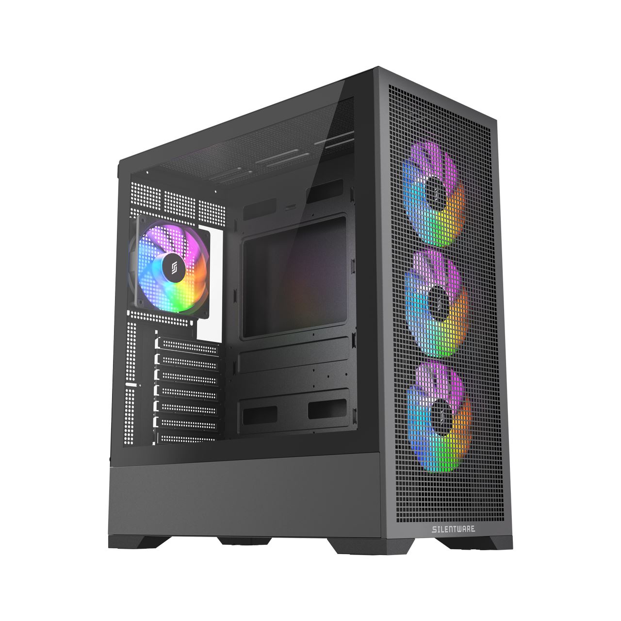 Silentware Core 100 A-RGB Midi Tower ohne Netzteil schwarz