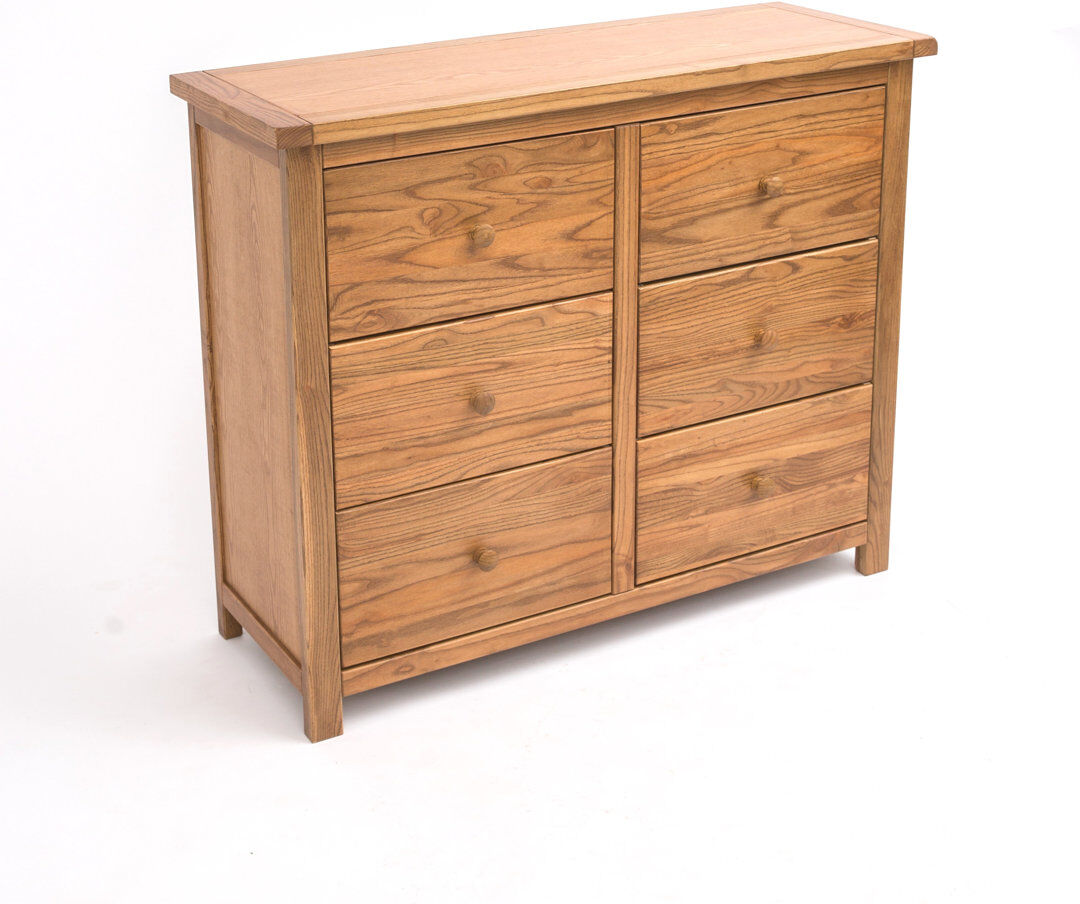 Union Rustic Augeron 110 cm W Chest of 6 Drawers Brown 91cm H X 110cm W X 40cm D