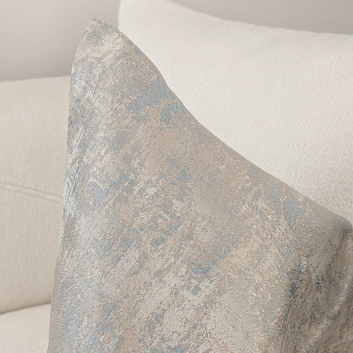 Tamzin Gold & Duck Egg Metallic Cushion Cover - 50x50cm