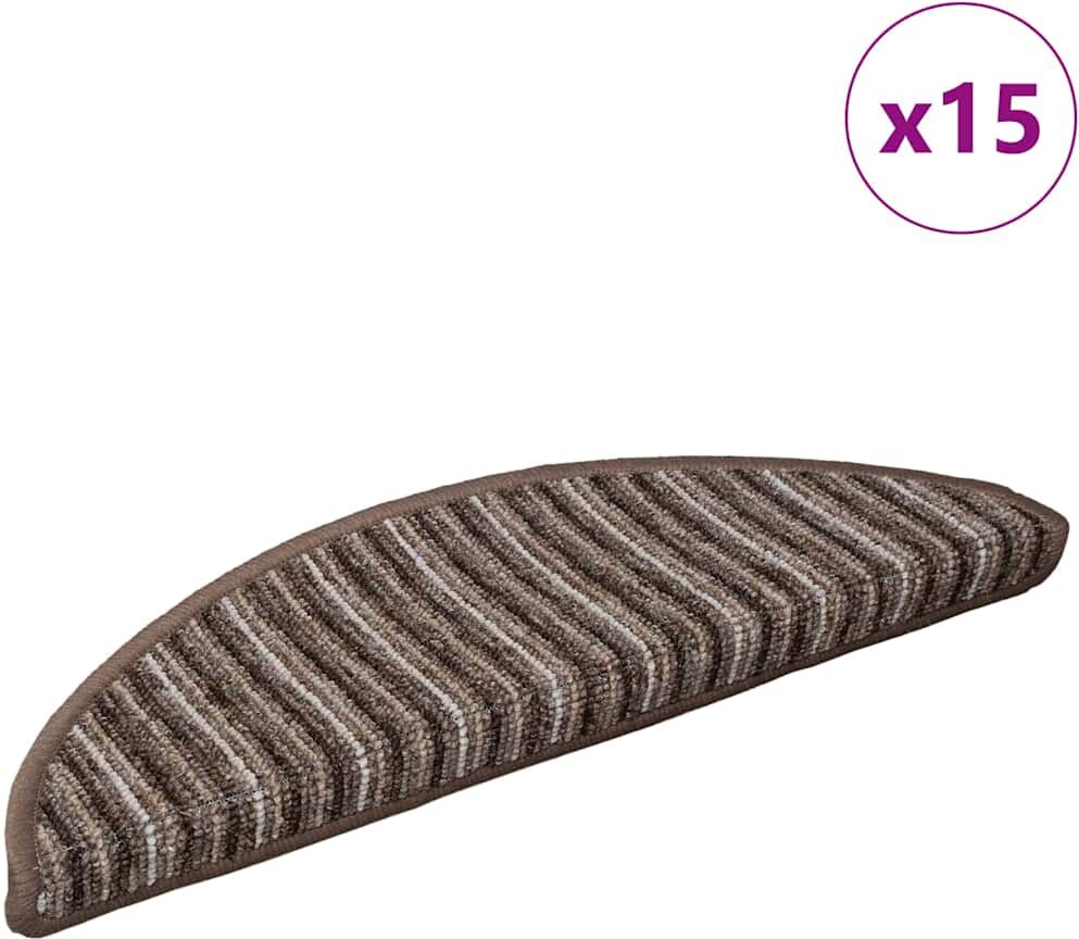 vidaXL Tapis d'escalier auto-adhésifs 15 pc 56 x 17 x 3 cm Non-Slip