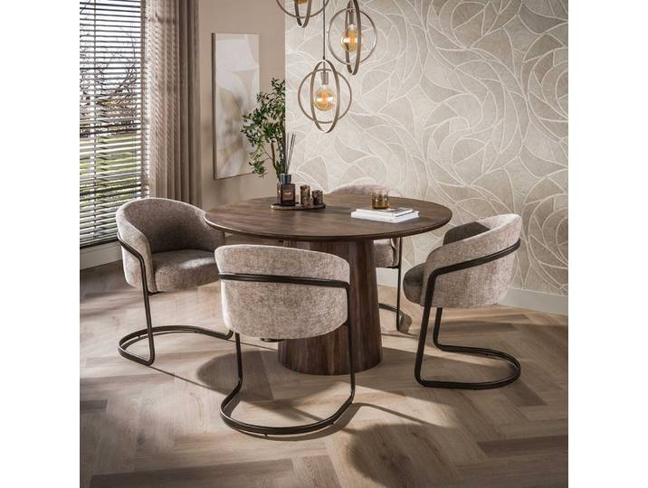 Esszimmertisch Gloria , rund , Ø130cm , Akazie massiv , braun