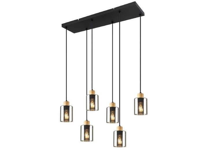 Hängelampe GLOW 18x120cm 6x27W schwarz