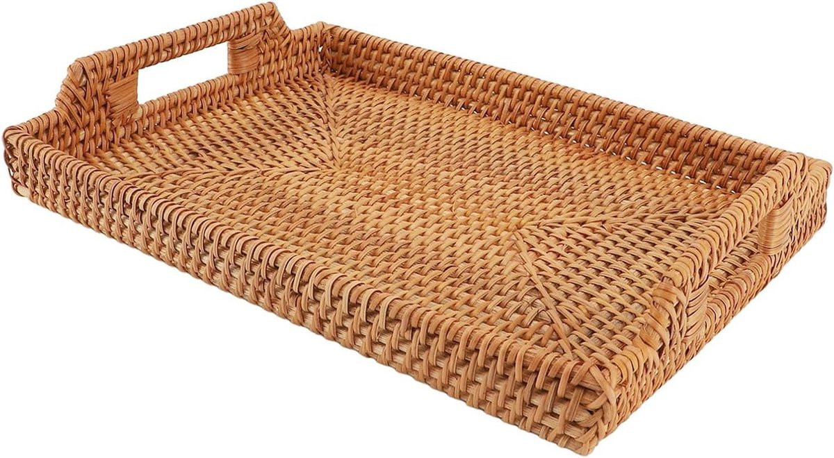 Rotan Dienblad Wicker Serveerschaal Natuurlijk