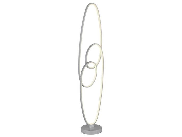 Globo Led-Stehleuchte, Silberfarben, Transparent, Metall, Kunststoff, 20x122x29 cm, CE, mit Schalter, Lampen & Leuchten, Innenbeleuchtung, Stehlampen