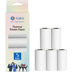 5 G&G Thermopapier-Rollen 57mm breit, 30mm Durchmesser, 6,6 m lang