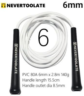 On Spot Shop PVC Skip Rope Middle Long Handle, Durable Jump Rope For Exercise, Gym, Speed, Endurance & Weight Loss black