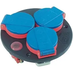 Brennenstuhl 1081090 Verlängerungskabel 3 AC-Ausgänge Schwarz, Blau, Rot